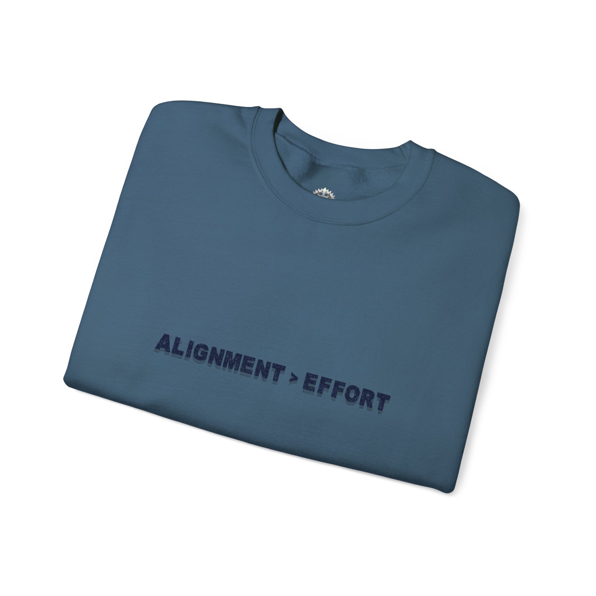 “Alignment > Effort” Crewneck Sweatshirt- Sleeve Print Affirmation