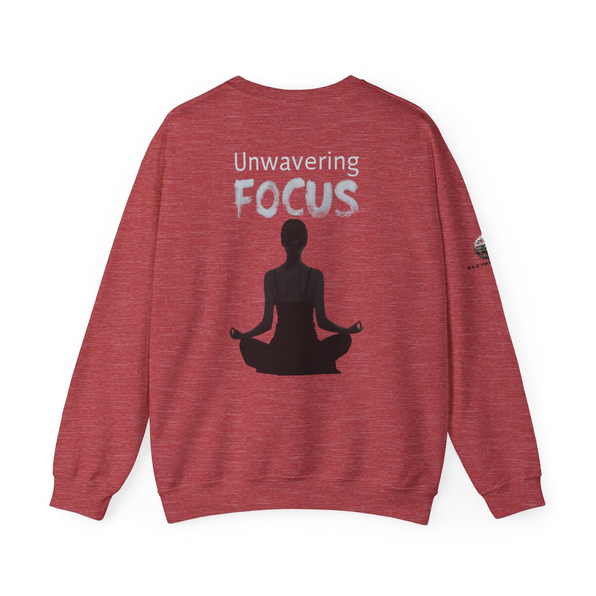 “Unwavering Focus” Crewneck Sweatshirt- Sleeve Print Affirmation