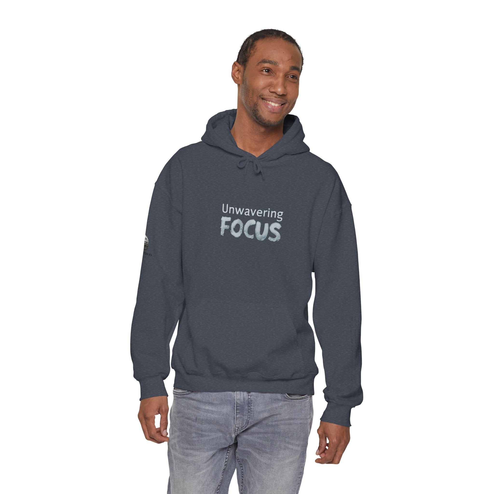 “Unwavering Focus” Hoodie- Sleeve Print Affirmation