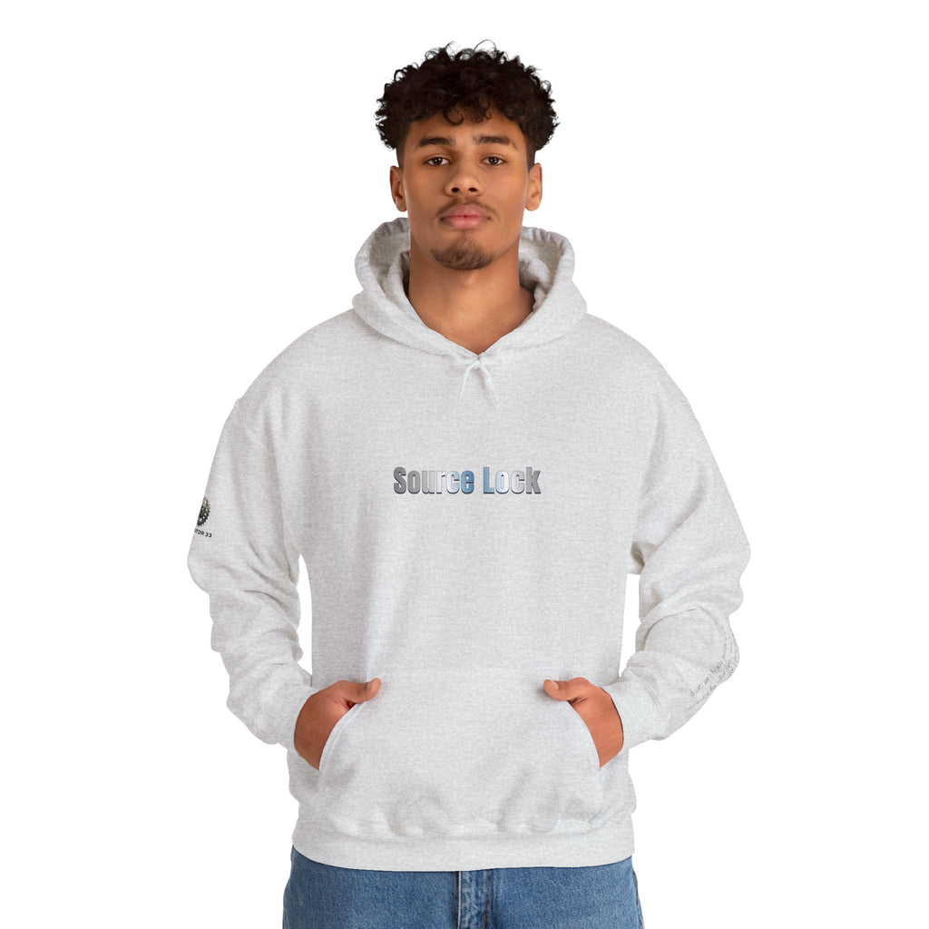 “Source Lock” Hoodie Sweatshirt- Sleeve Print Affirmation