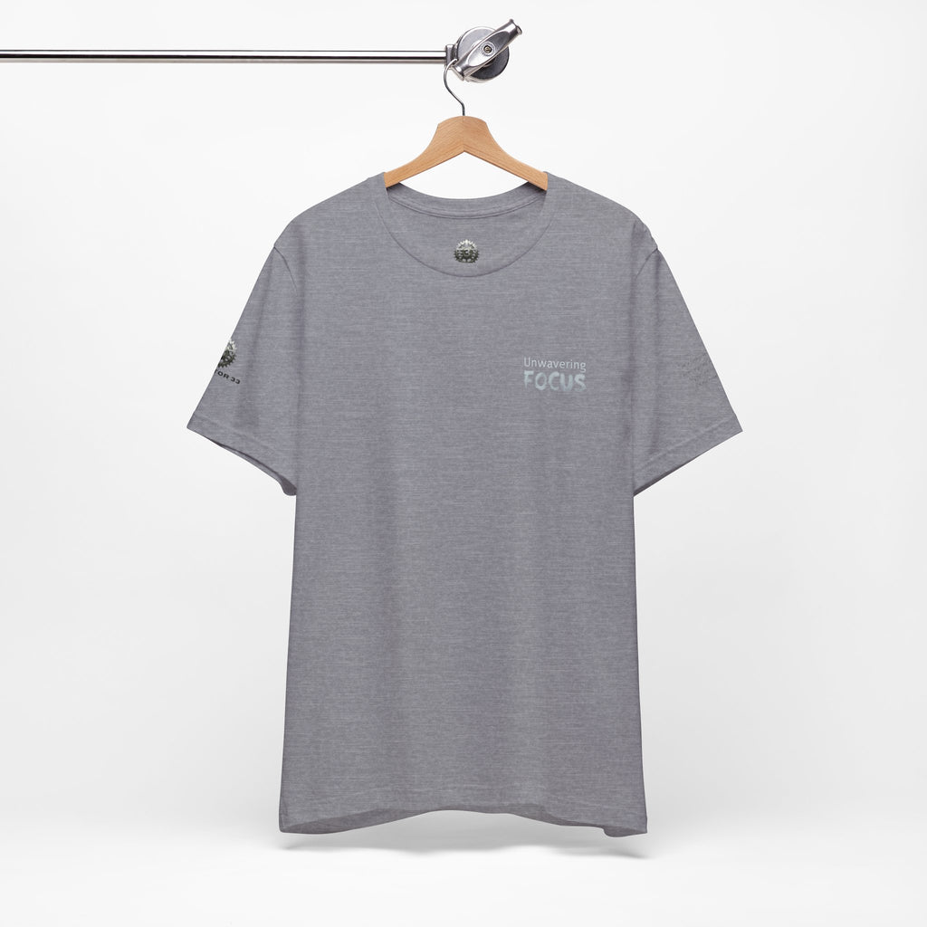Unwavering Focus Tee — Affirmation Sleeve Graphic T-Shirt