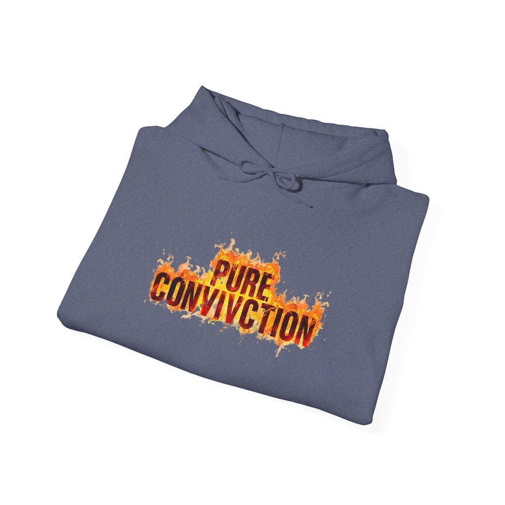"Pure Conviction" Hoodie  - Sleeve Print Affirmation