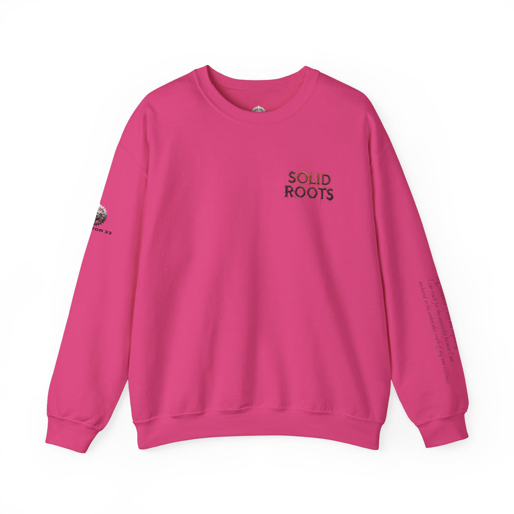 "Solid Roots" Crewneck - Heavyweight Sleeve Print Sweatshirt