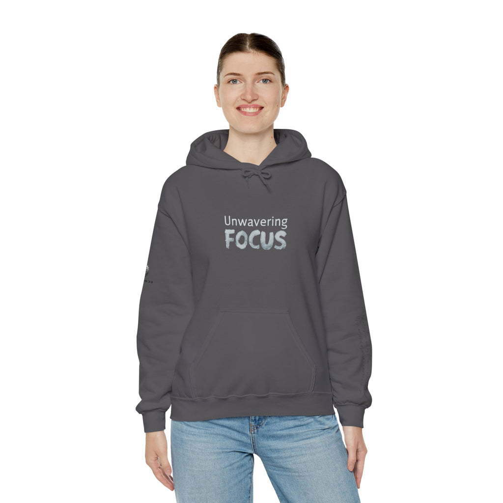 “Unwavering Focus” Hoodie- Sleeve Print Affirmation