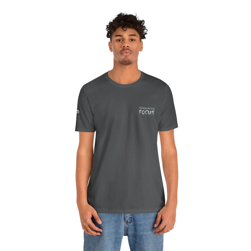 Unwavering Focus Tee — Affirmation Sleeve Graphic T-Shirt