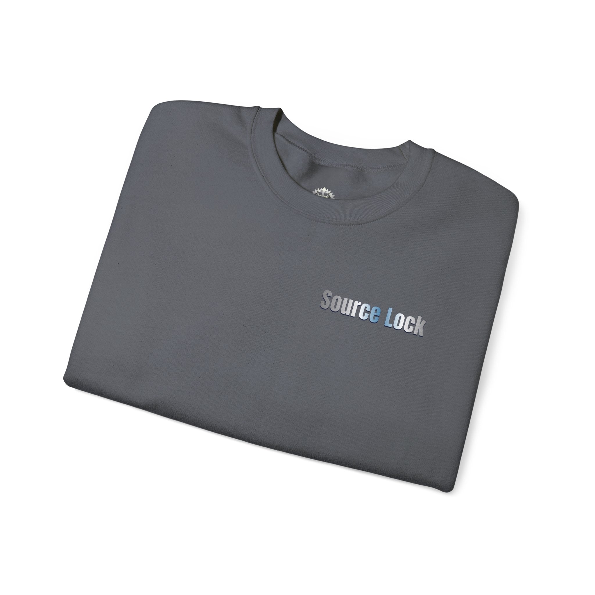 “Source Lock” Crewneck Sweatshirt- Sleeve Print Affirmation
