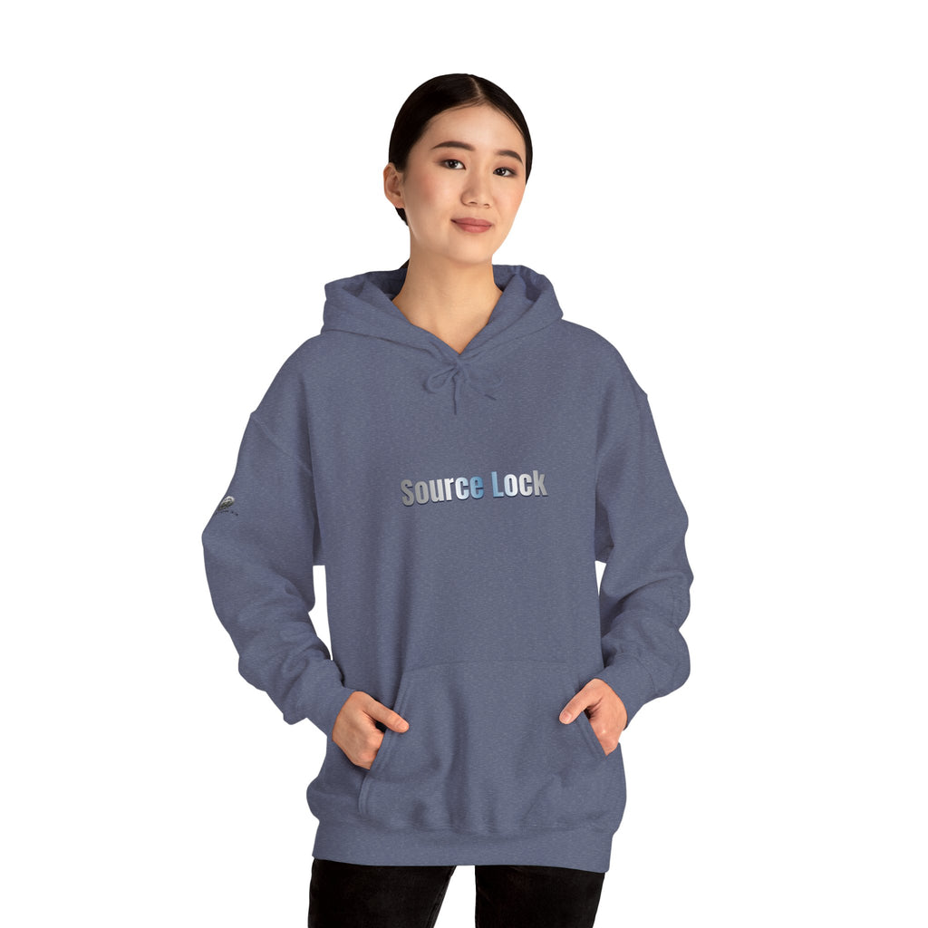 “Source Lock” Hoodie Sweatshirt- Sleeve Print Affirmation