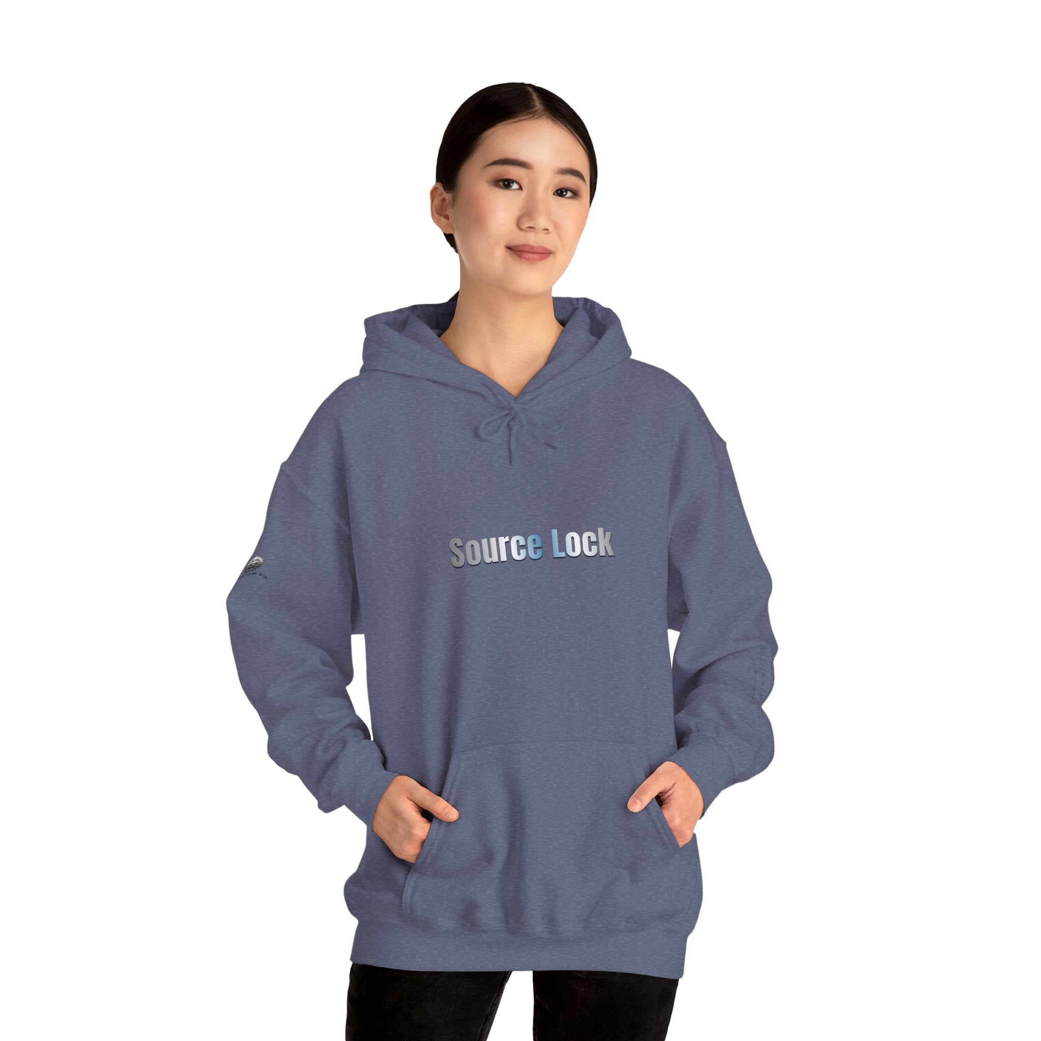 “Source Lock” Hoodie Sweatshirt- Sleeve Print Affirmation