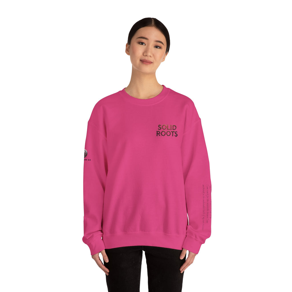 "Solid Roots" Crewneck - Heavyweight Sleeve Print Sweatshirt