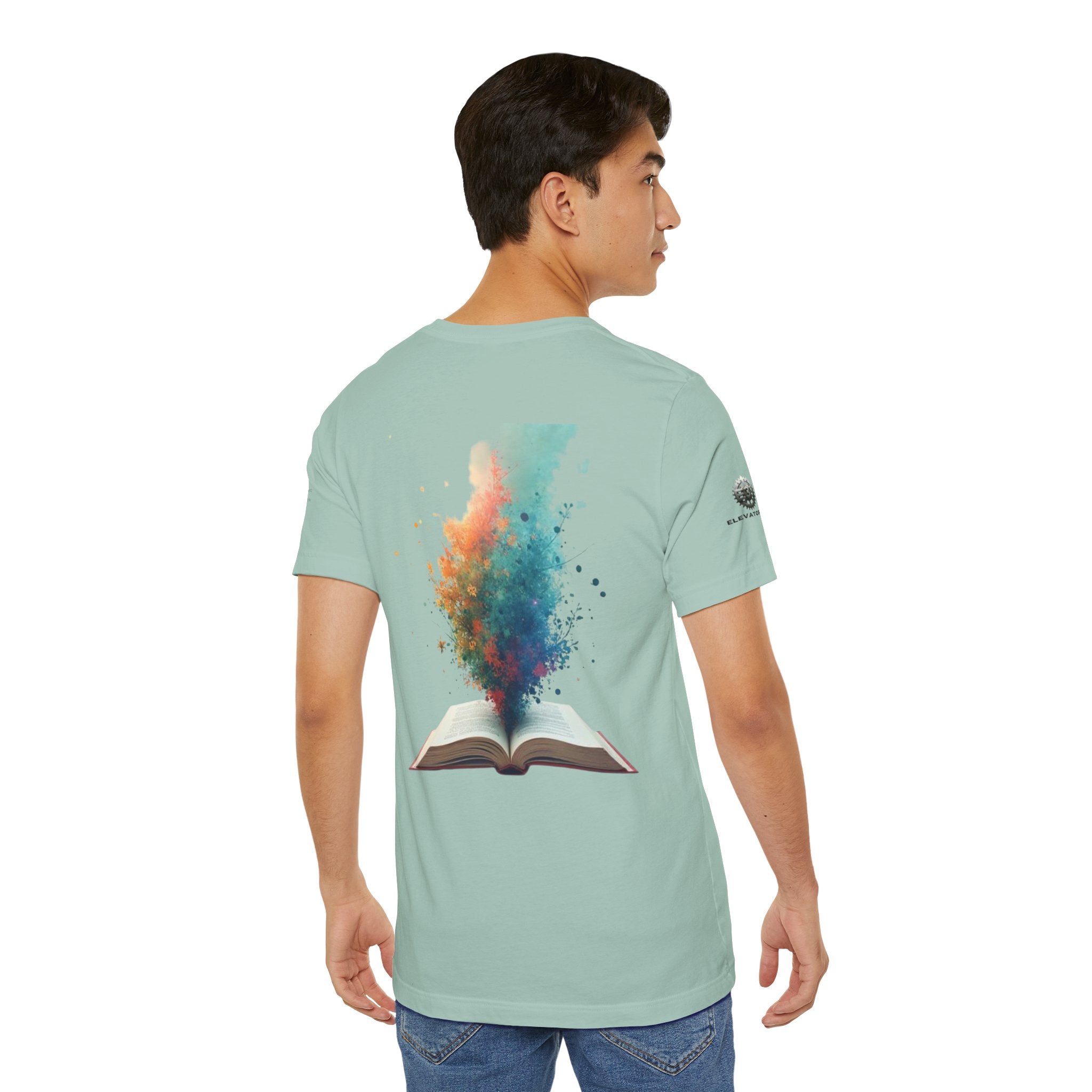 Next Chapter affirmation tee | Graphic open book back, inspirational sleeve text
