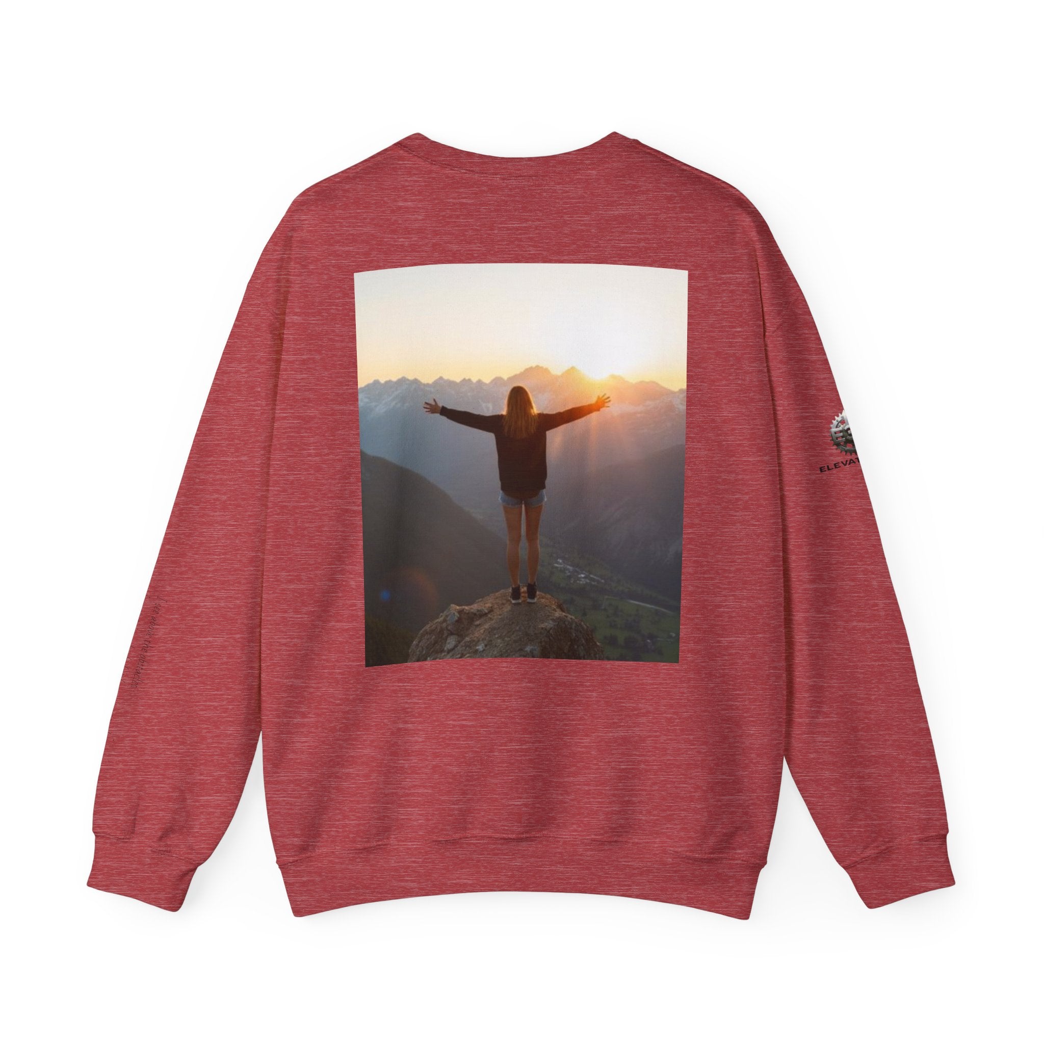 "View Point" Crewneck - Heavyweight Sleeve Print Sweatshirt