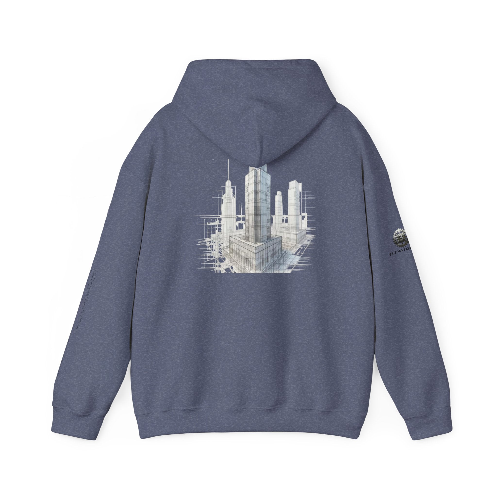 "Inner Architect" Hoodie Sweatshirt- Sleeve Printed Affirmation