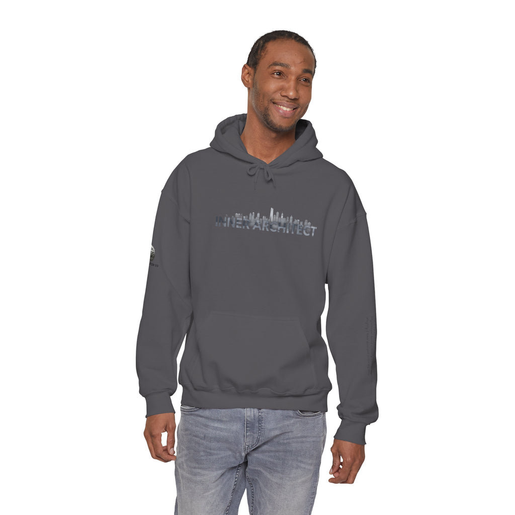 "Inner Architect" Hoodie Sweatshirt- Sleeve Printed Affirmation