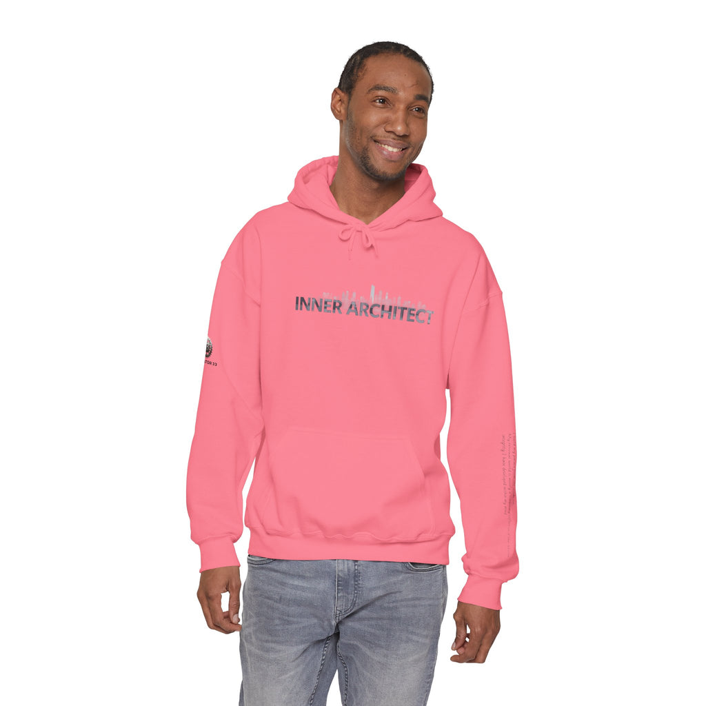 "Inner Architect" Hoodie Sweatshirt- Sleeve Printed Affirmation