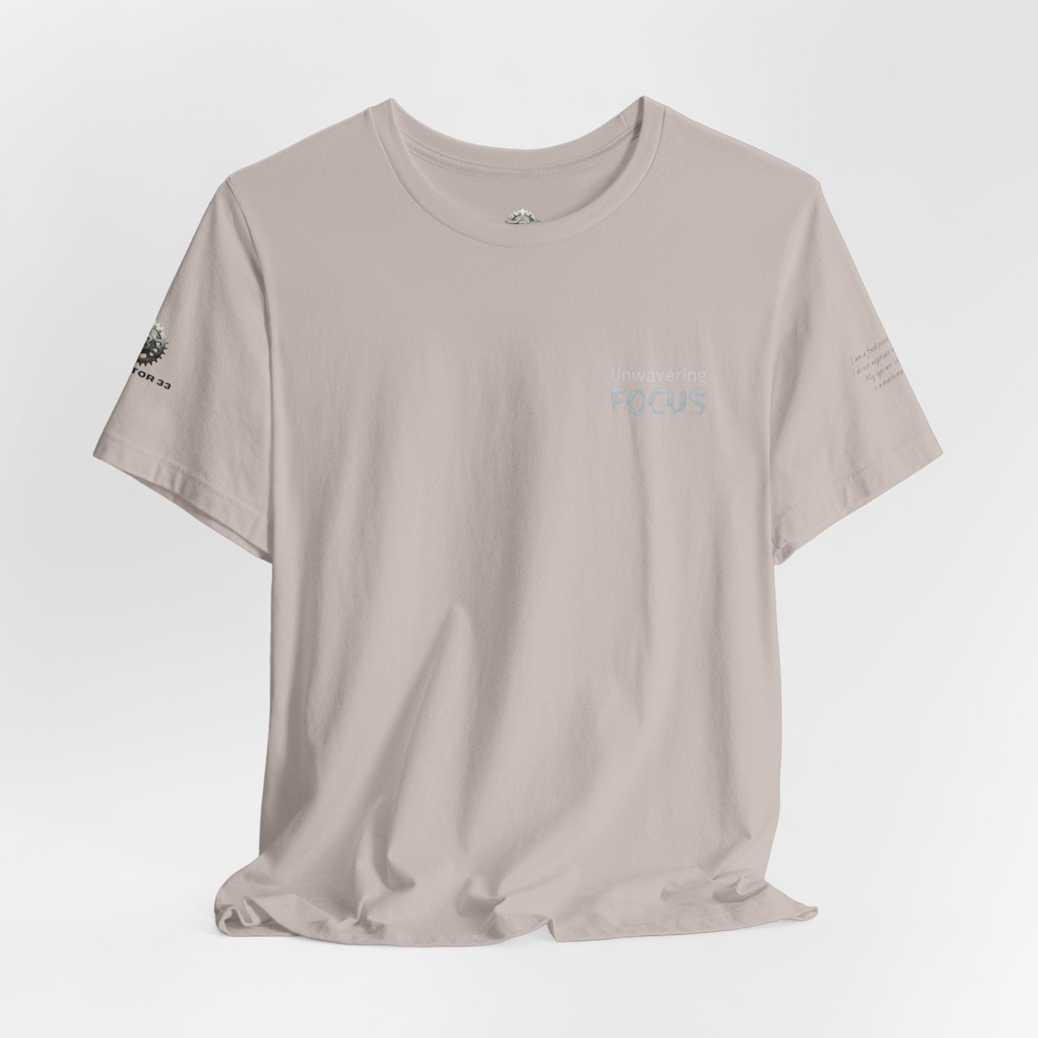 Unwavering Focus Tee — Affirmation Sleeve Graphic T-Shirt