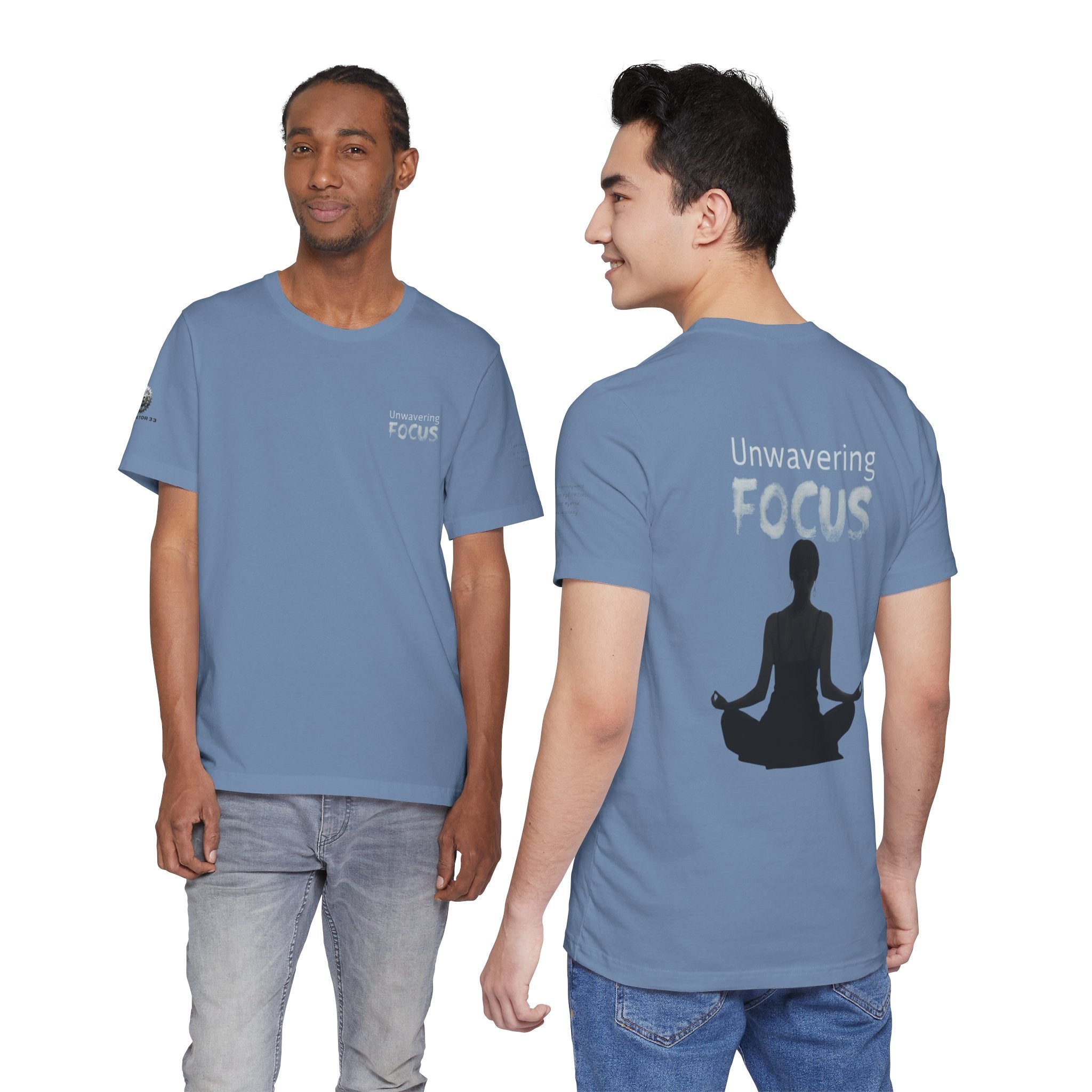 Unwavering Focus Tee — Affirmation Sleeve Graphic T-Shirt