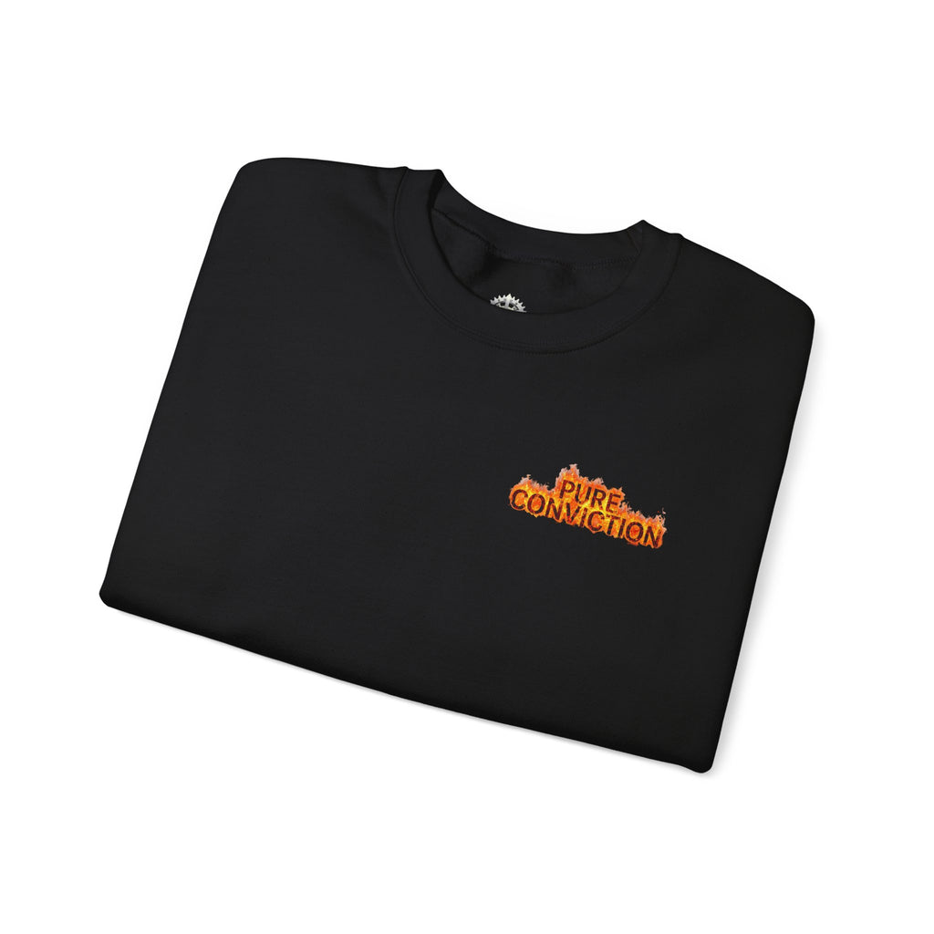 "Pure Conviction” Sweatshirt -Sleeve Print Affirmation