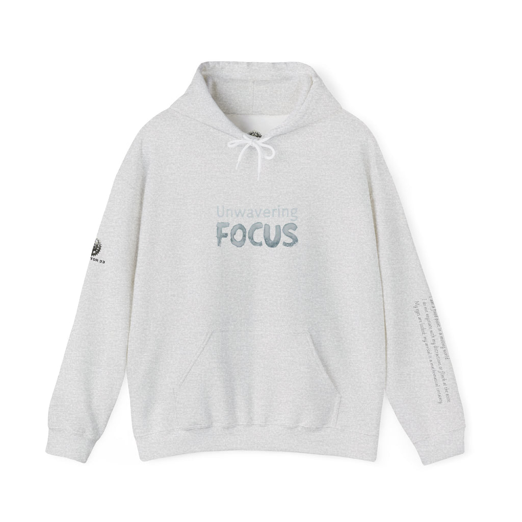 “Unwavering Focus” Hoodie- Sleeve Print Affirmation