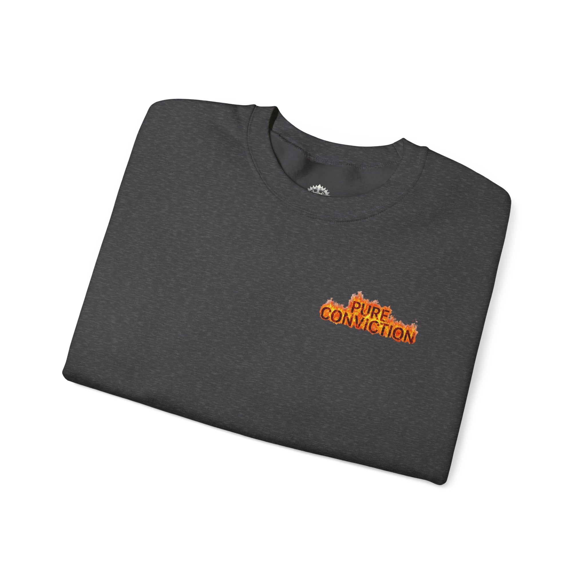 "Pure Conviction” Sweatshirt -Sleeve Print Affirmation