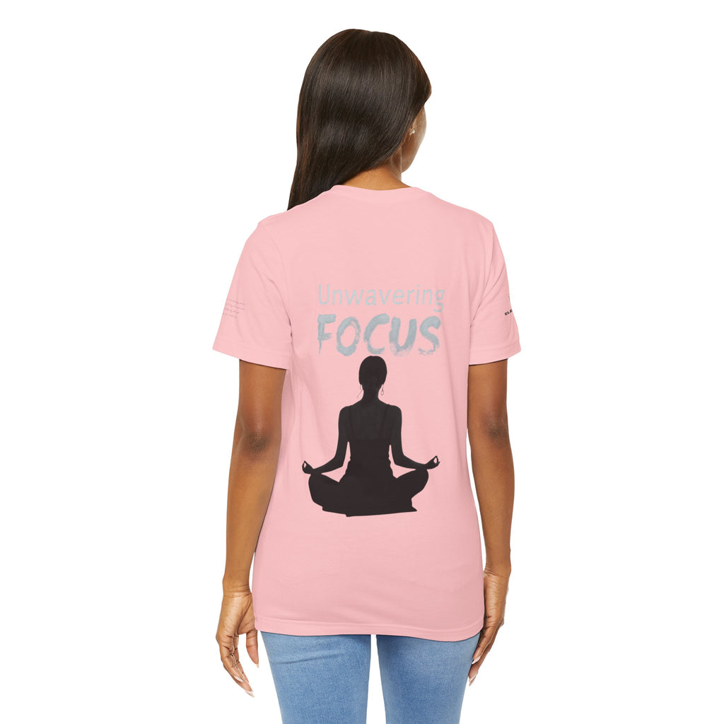 Unwavering Focus Tee — Affirmation Sleeve Graphic T-Shirt