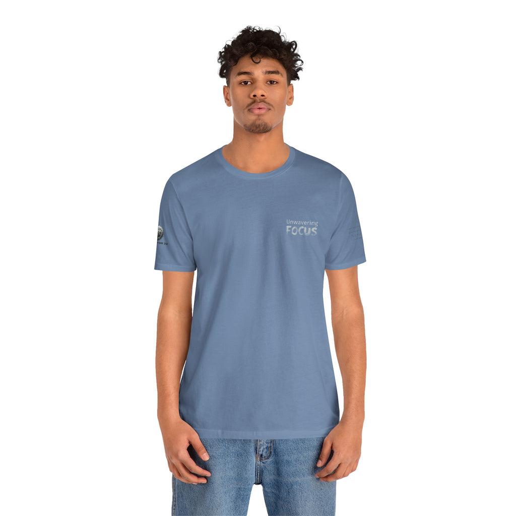Unwavering Focus Tee — Affirmation Sleeve Graphic T-Shirt