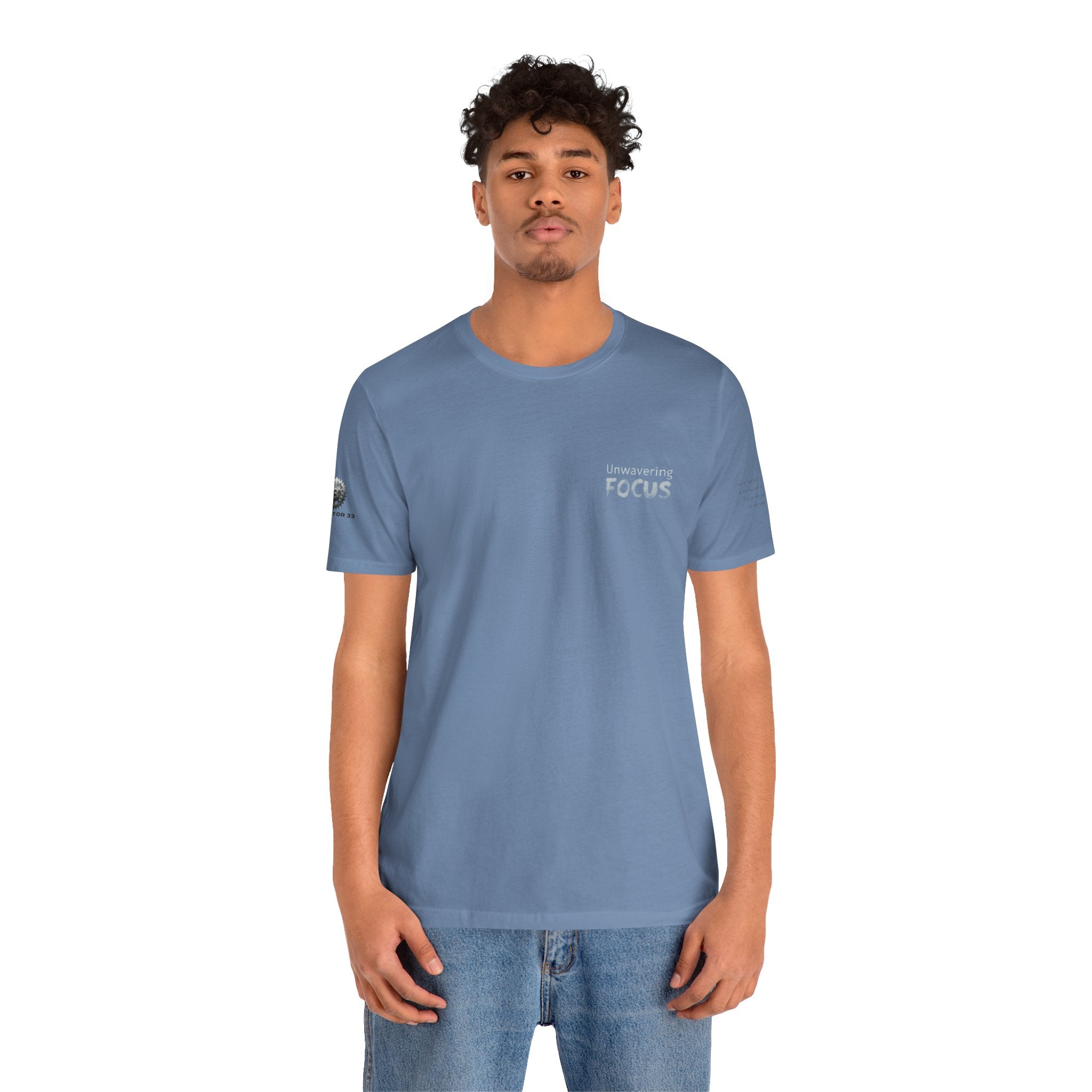 Unwavering Focus Tee — Affirmation Sleeve Graphic T-Shirt