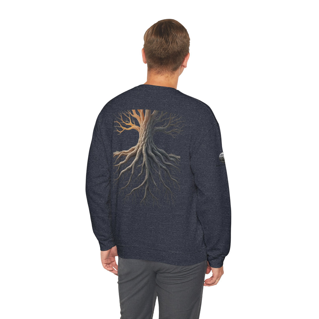 "Solid Roots" Crewneck - Heavyweight Sleeve Print Sweatshirt