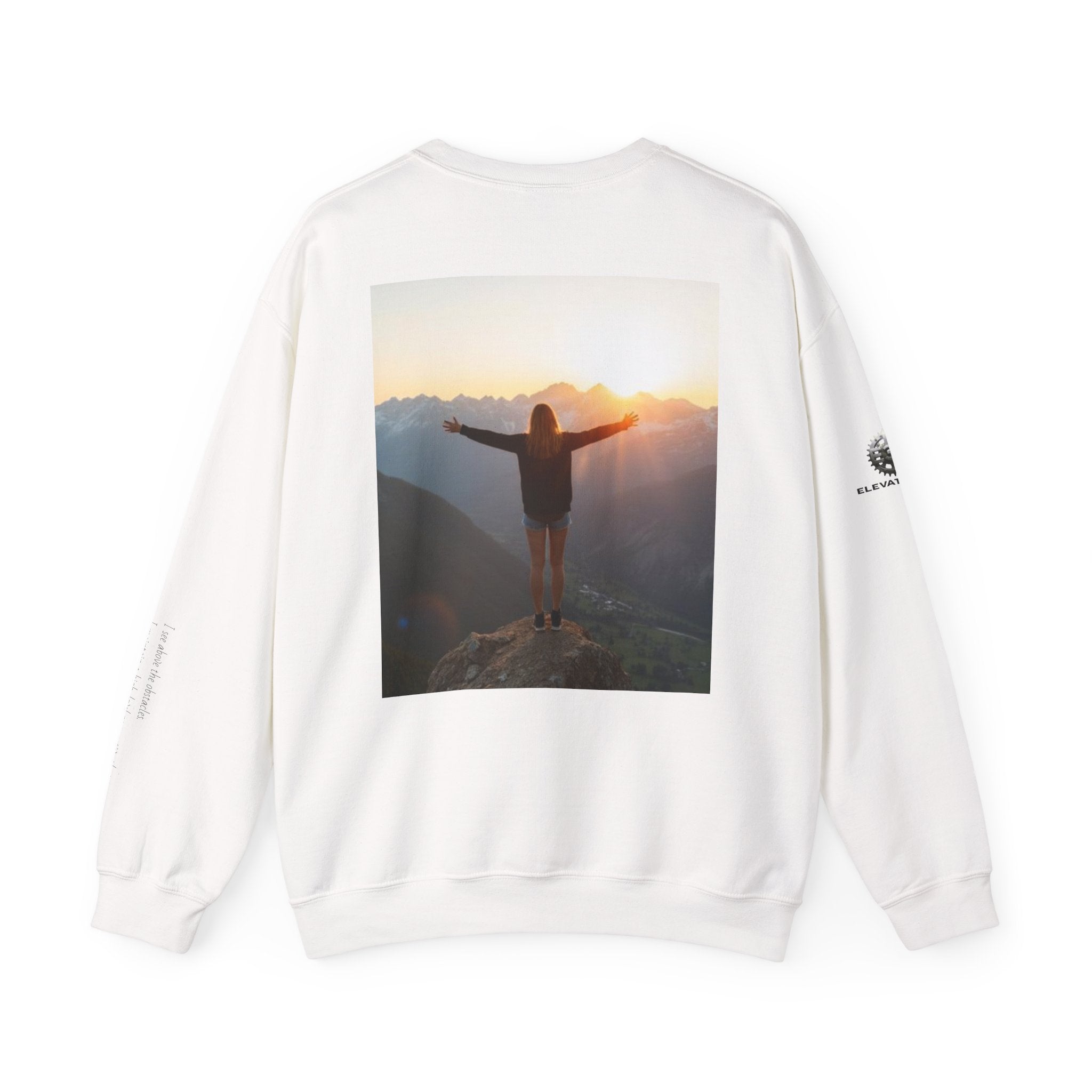"View Point" Crewneck - Heavyweight Sleeve Print Sweatshirt