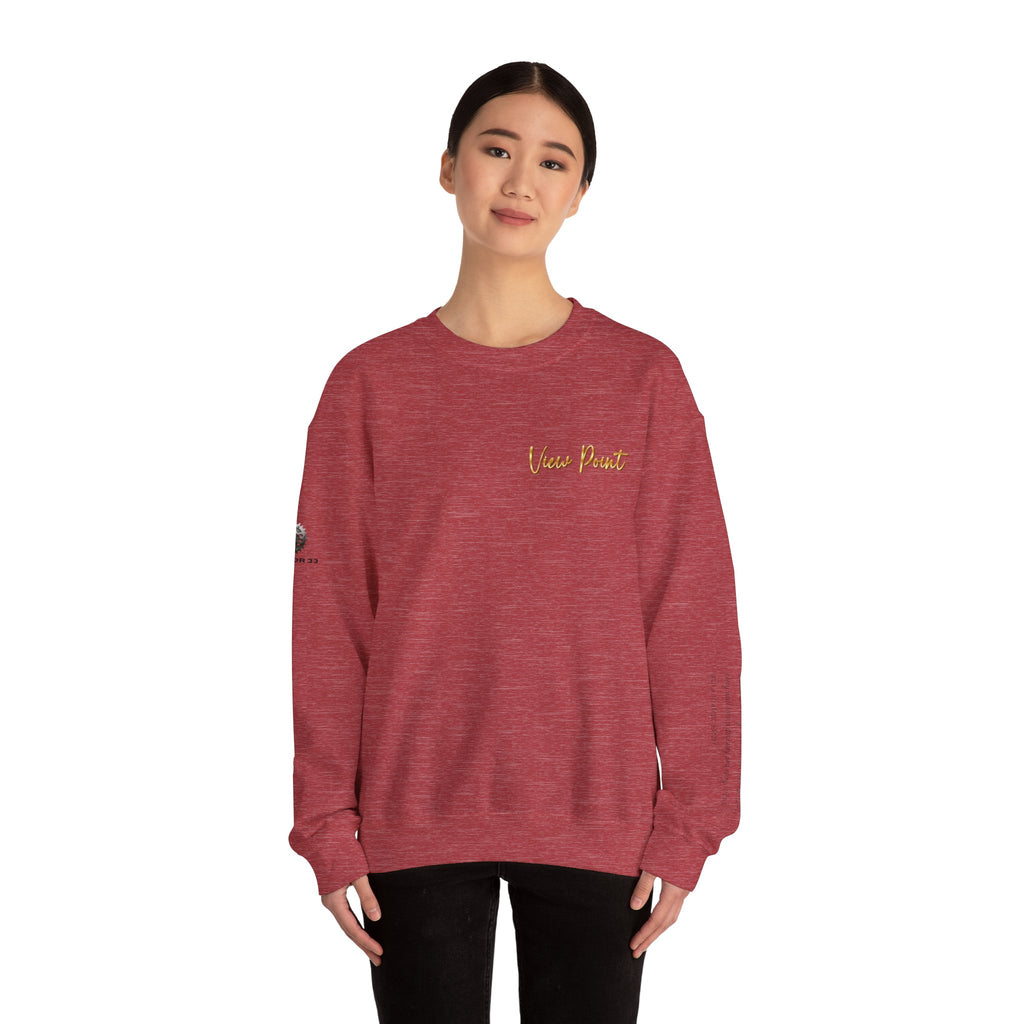 "View Point" Crewneck - Heavyweight Sleeve Print Sweatshirt