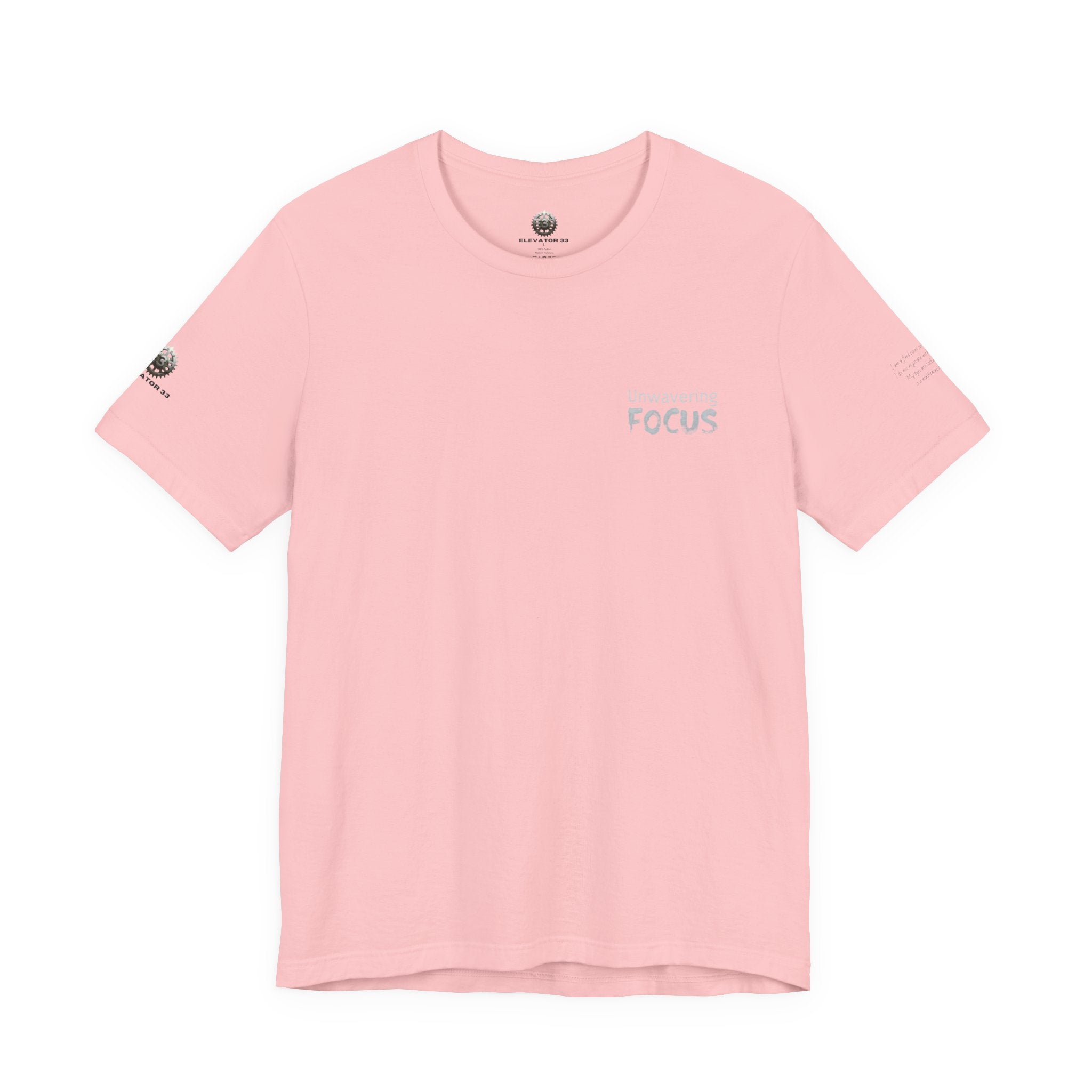 Unwavering Focus Tee — Affirmation Sleeve Graphic T-Shirt