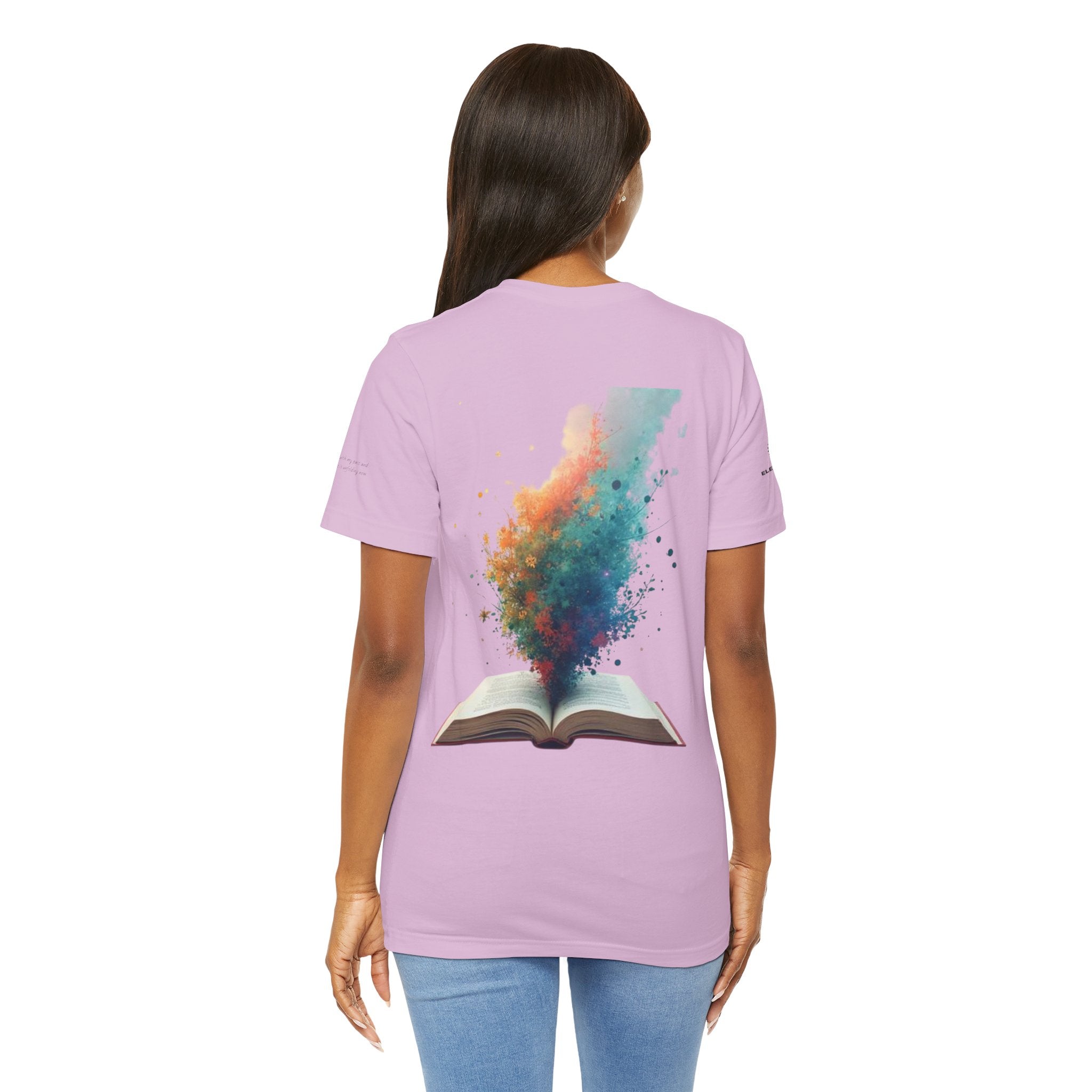 Next Chapter affirmation tee | Graphic open book back, inspirational sleeve text