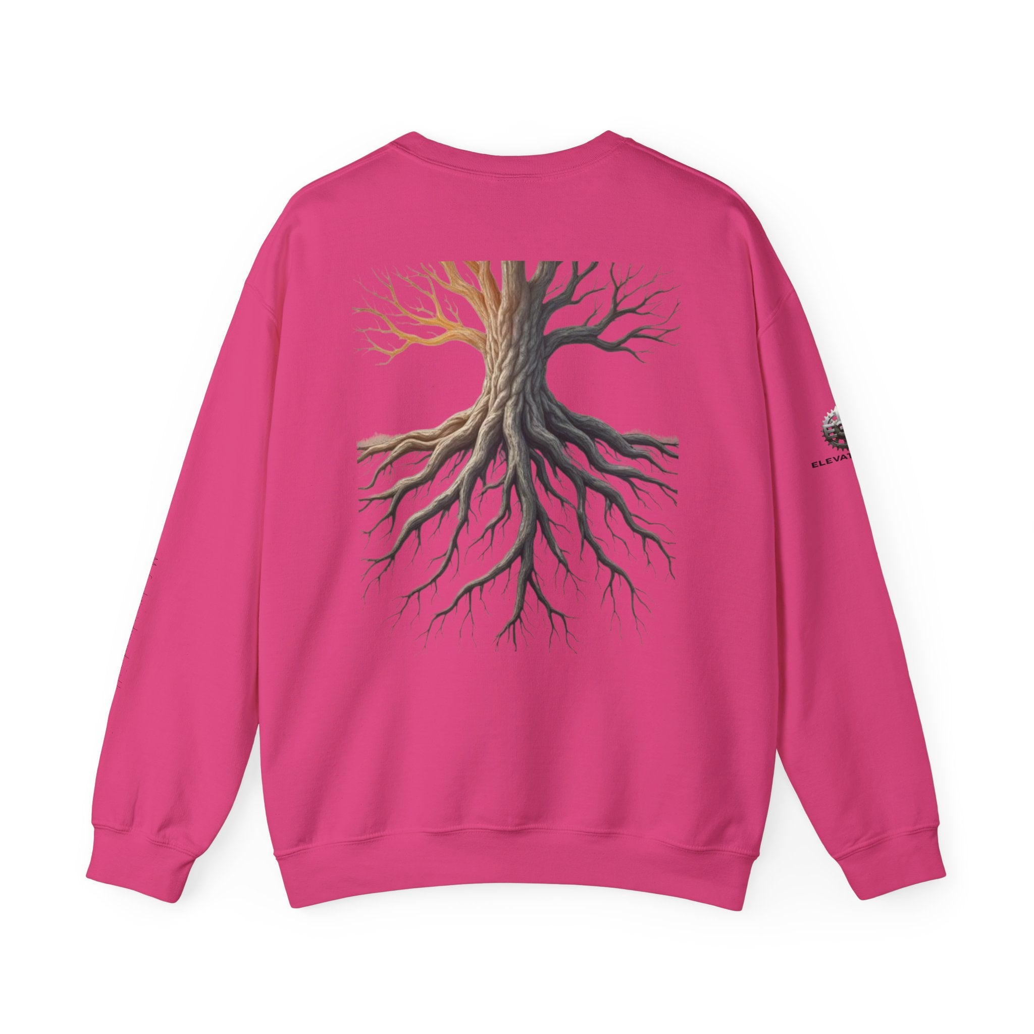 "Solid Roots" Crewneck - Heavyweight Sleeve Print Sweatshirt
