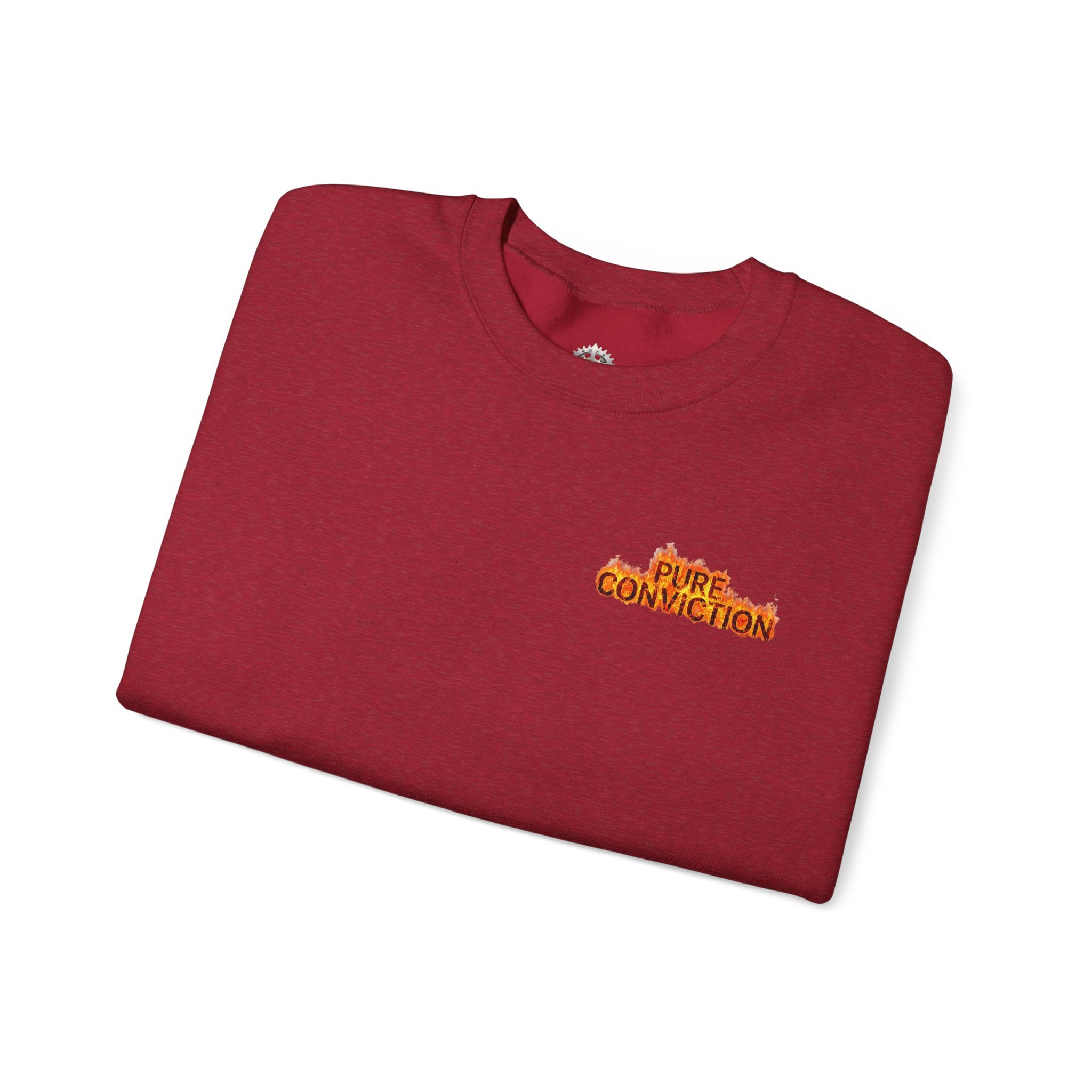 "Pure Conviction” Sweatshirt -Sleeve Print Affirmation