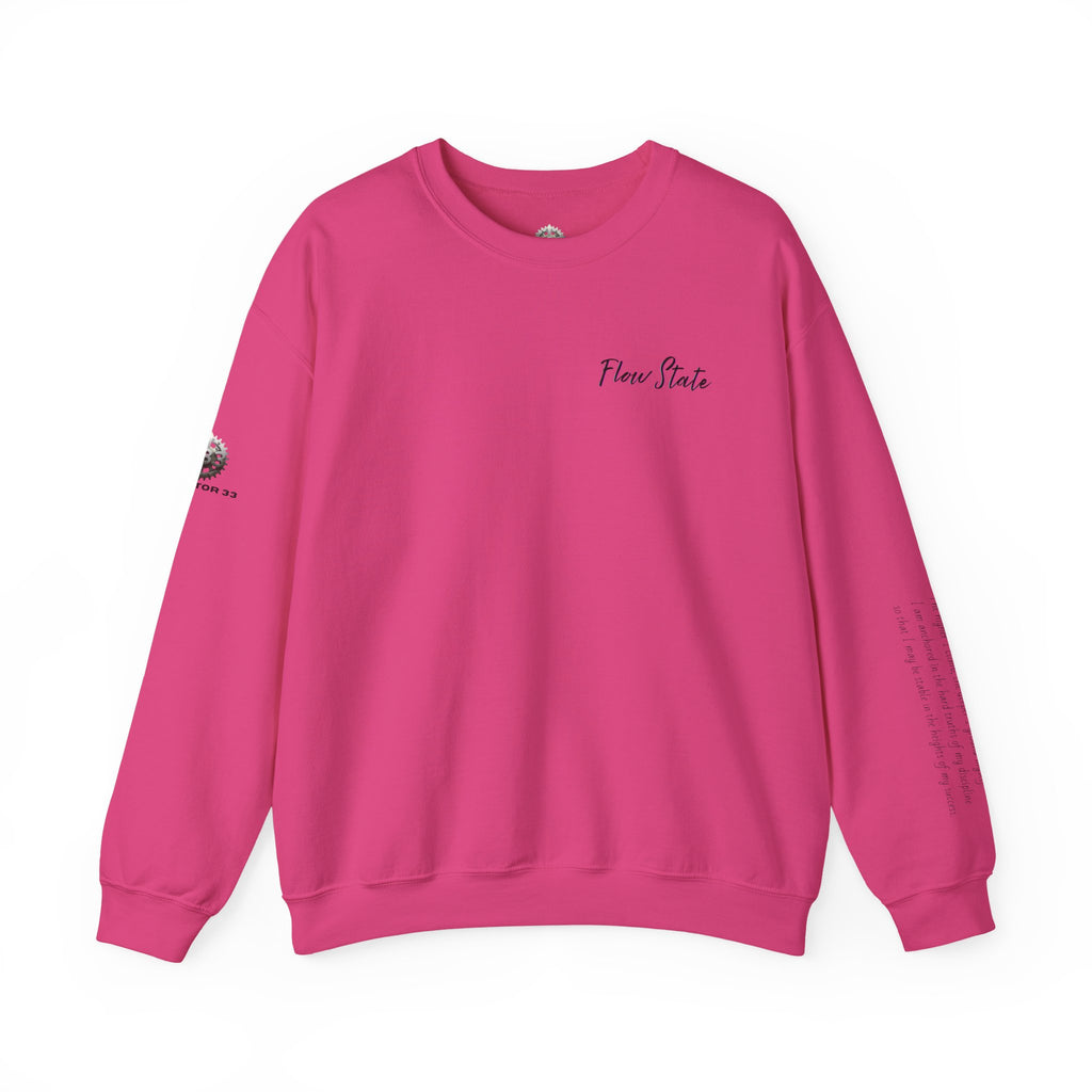 “Flow State” Crewneck Sweatshirt- Sleeve Print Affirmation
