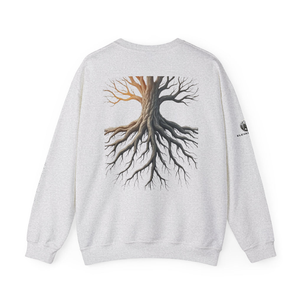 "Solid Roots" Crewneck - Heavyweight Sleeve Print Sweatshirt