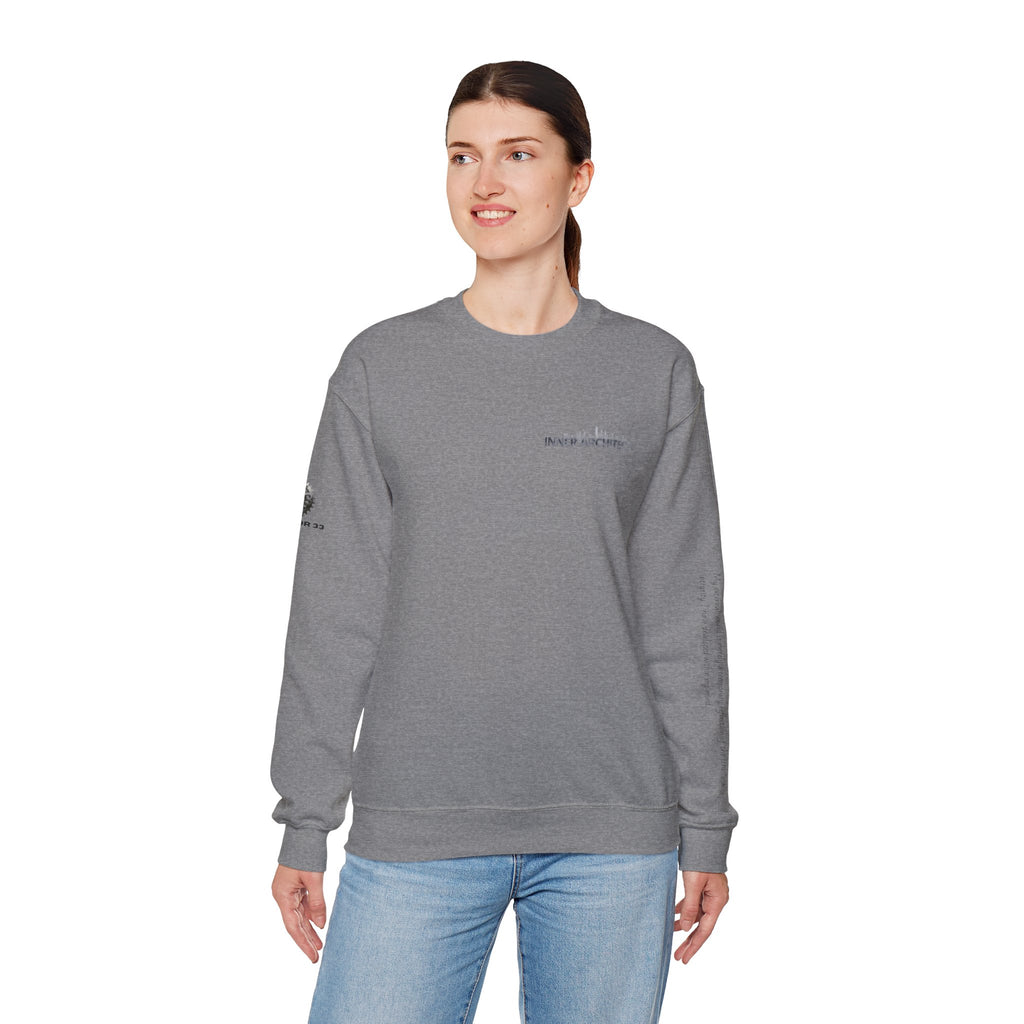 "Inner Architect" Crewneck Sweatshirt- Sleeve Printed Affirmation