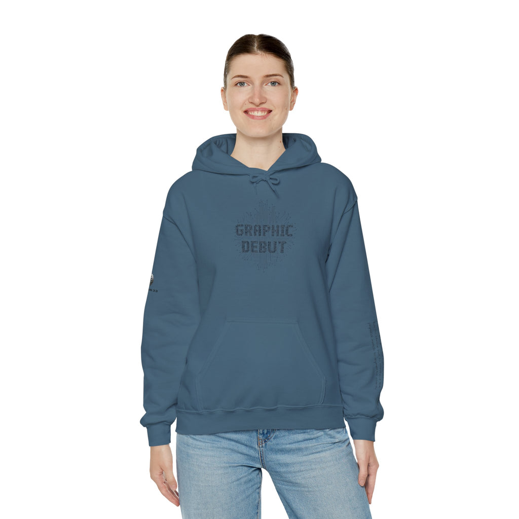 “Graphic Debut” Hoodie- Sleeve Printed Affirmation