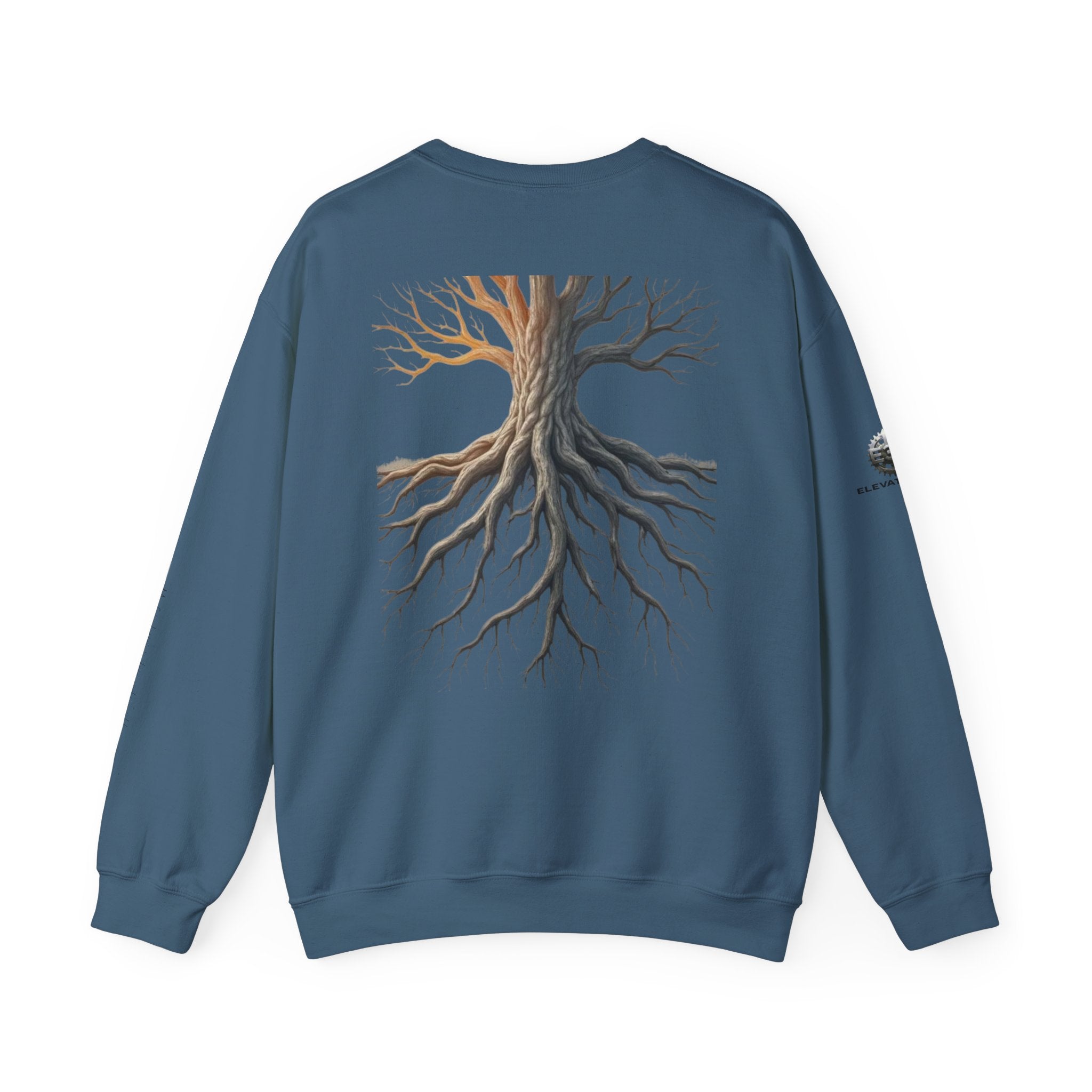 "Solid Roots" Crewneck - Heavyweight Sleeve Print Sweatshirt
