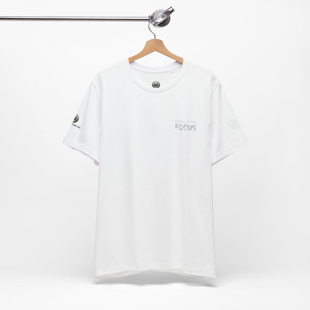 Unwavering Focus Tee — Affirmation Sleeve Graphic T-Shirt