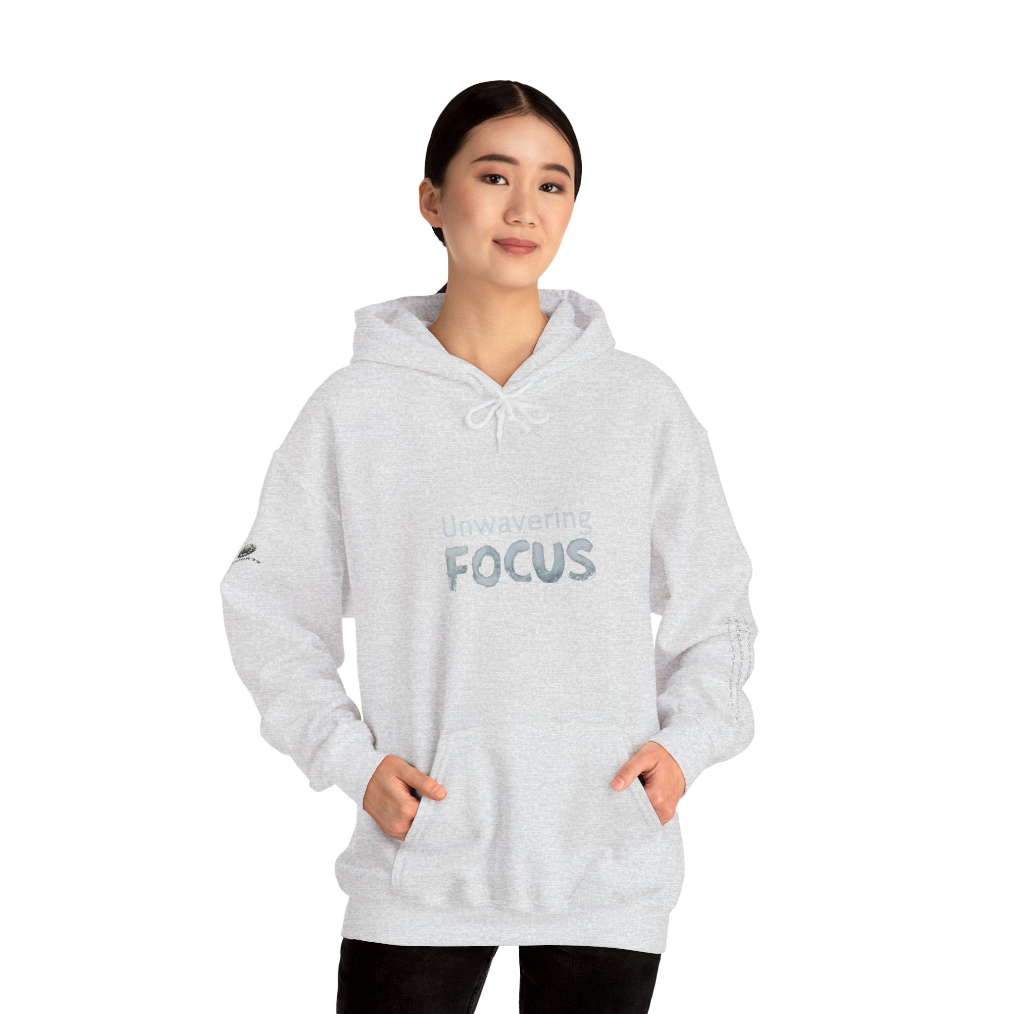 “Unwavering Focus” Hoodie- Sleeve Print Affirmation