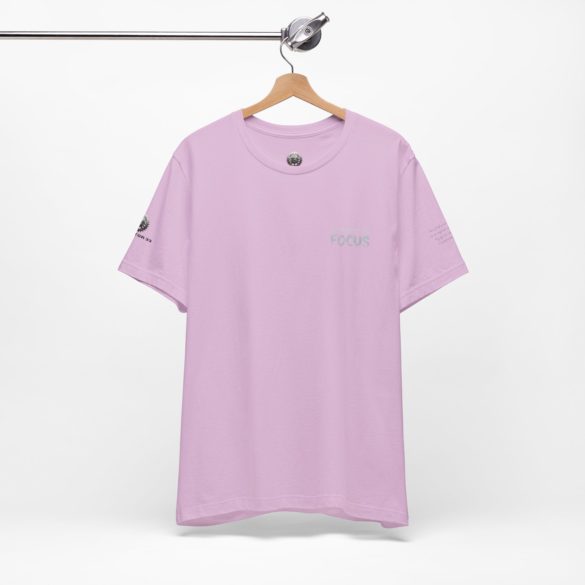 Unwavering Focus Tee — Affirmation Sleeve Graphic T-Shirt