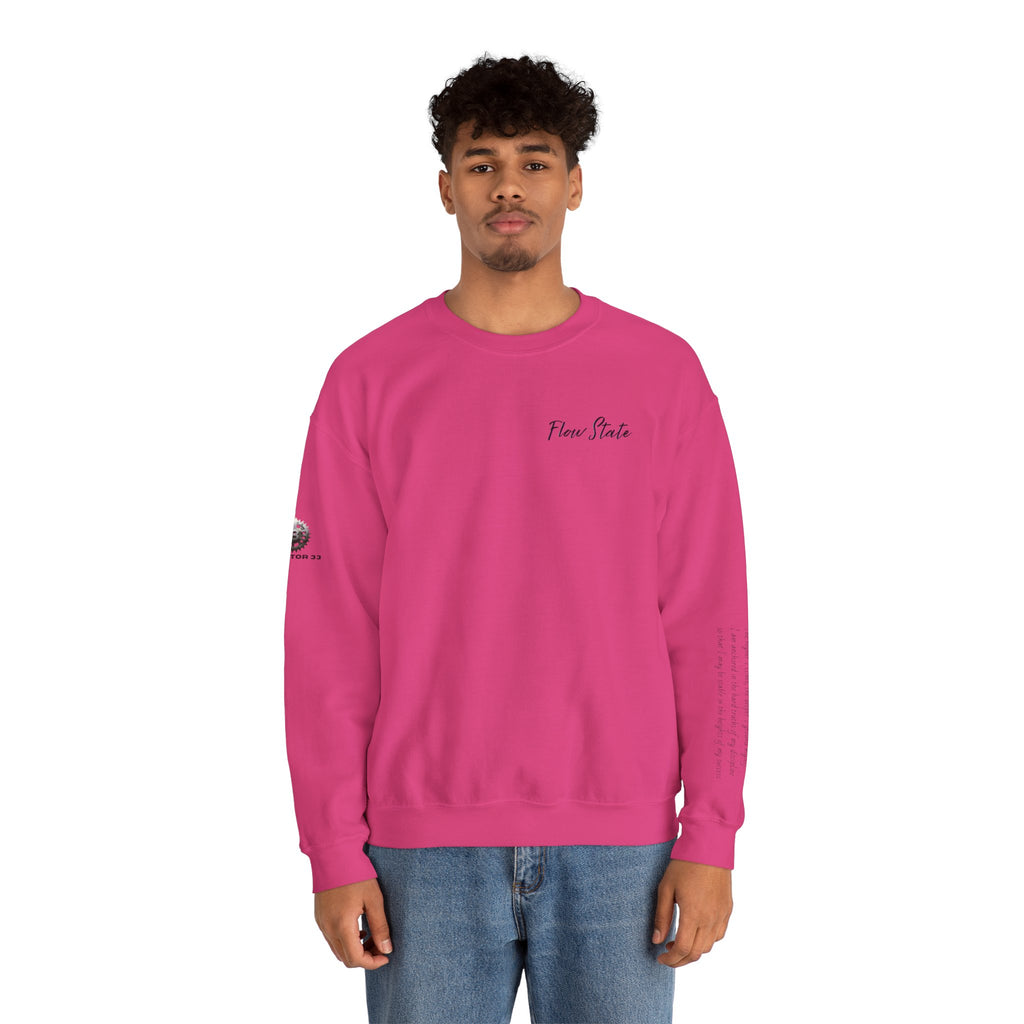 “Flow State” Crewneck Sweatshirt- Sleeve Print Affirmation