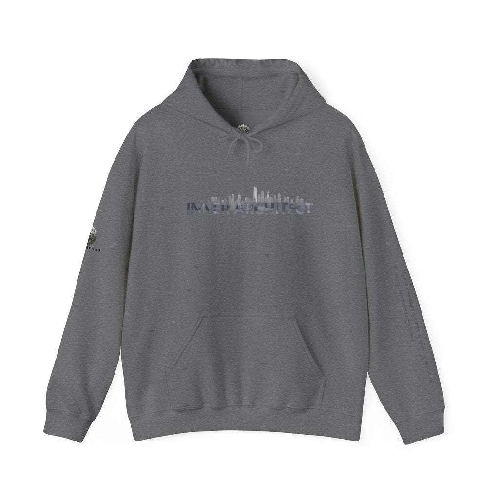 "Inner Architect" Hoodie Sweatshirt- Sleeve Printed Affirmation