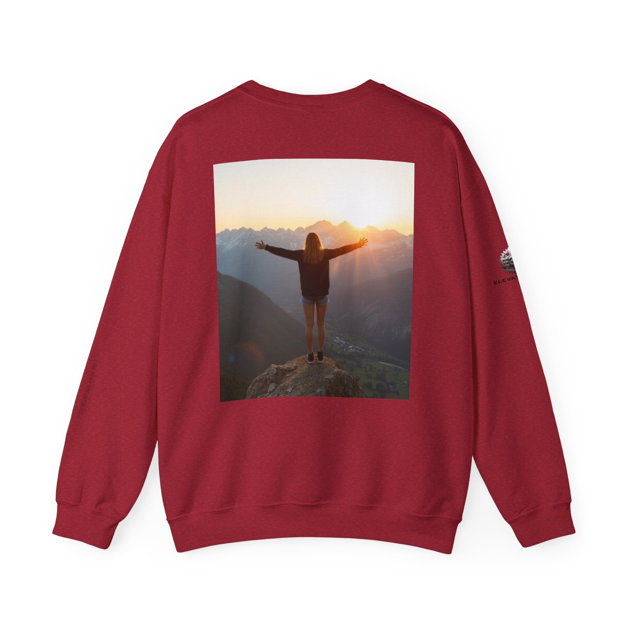 "View Point" Crewneck - Heavyweight Sleeve Print Sweatshirt
