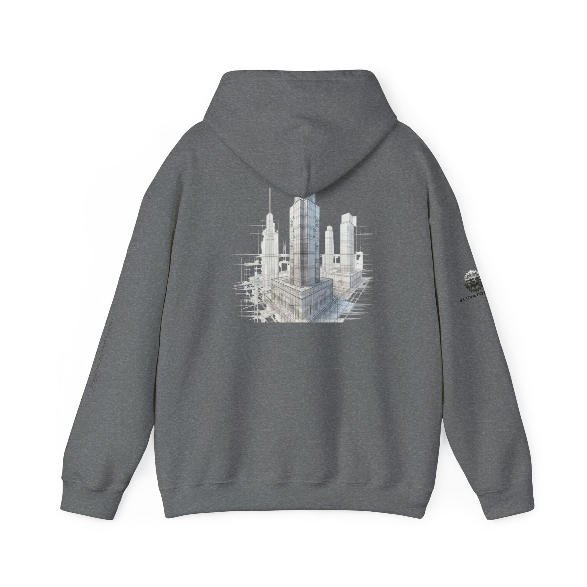 "Inner Architect" Hoodie Sweatshirt- Sleeve Printed Affirmation