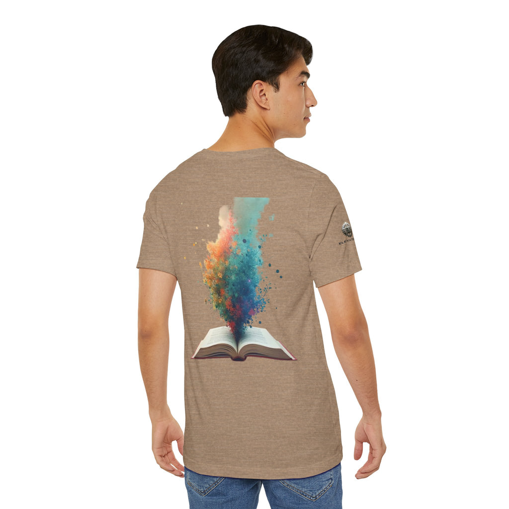 Next Chapter affirmation tee | Graphic open book back, inspirational sleeve text