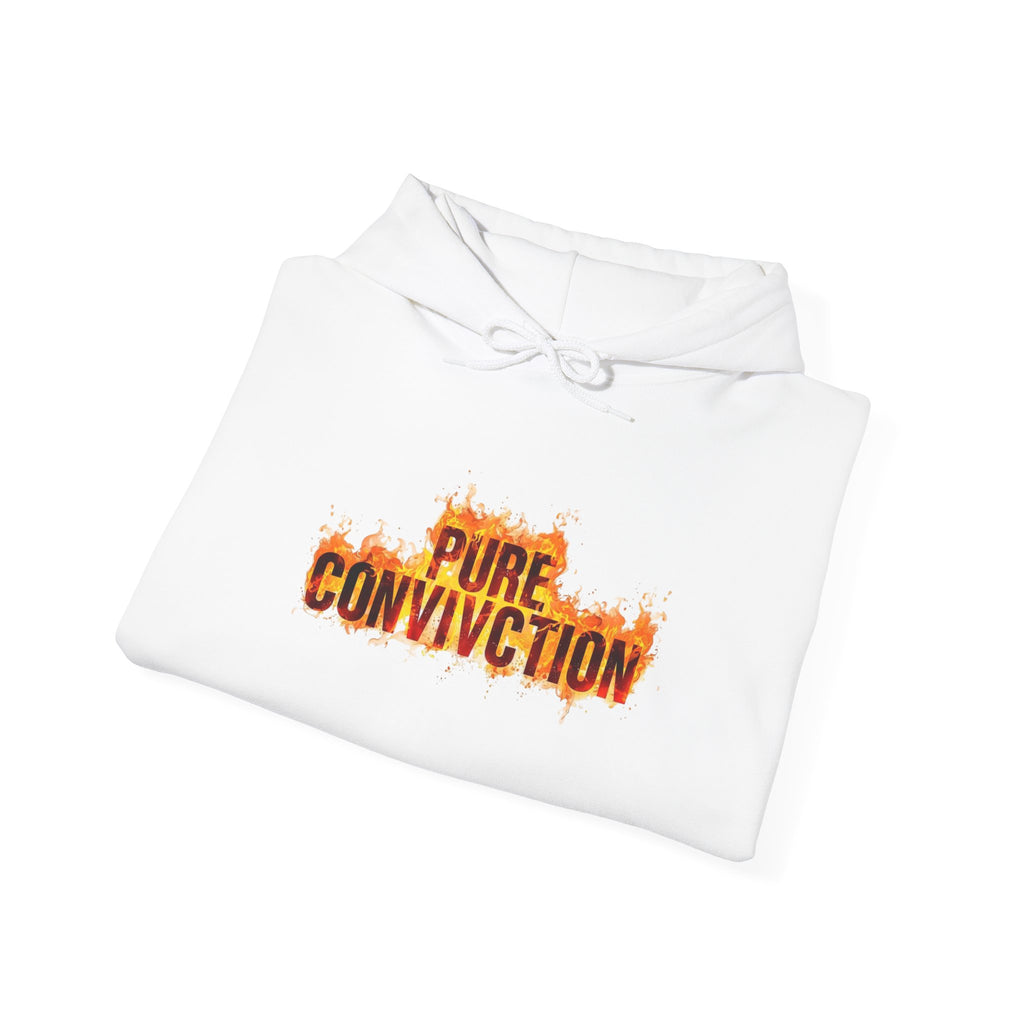 "Pure Conviction" Hoodie  - Sleeve Print Affirmation