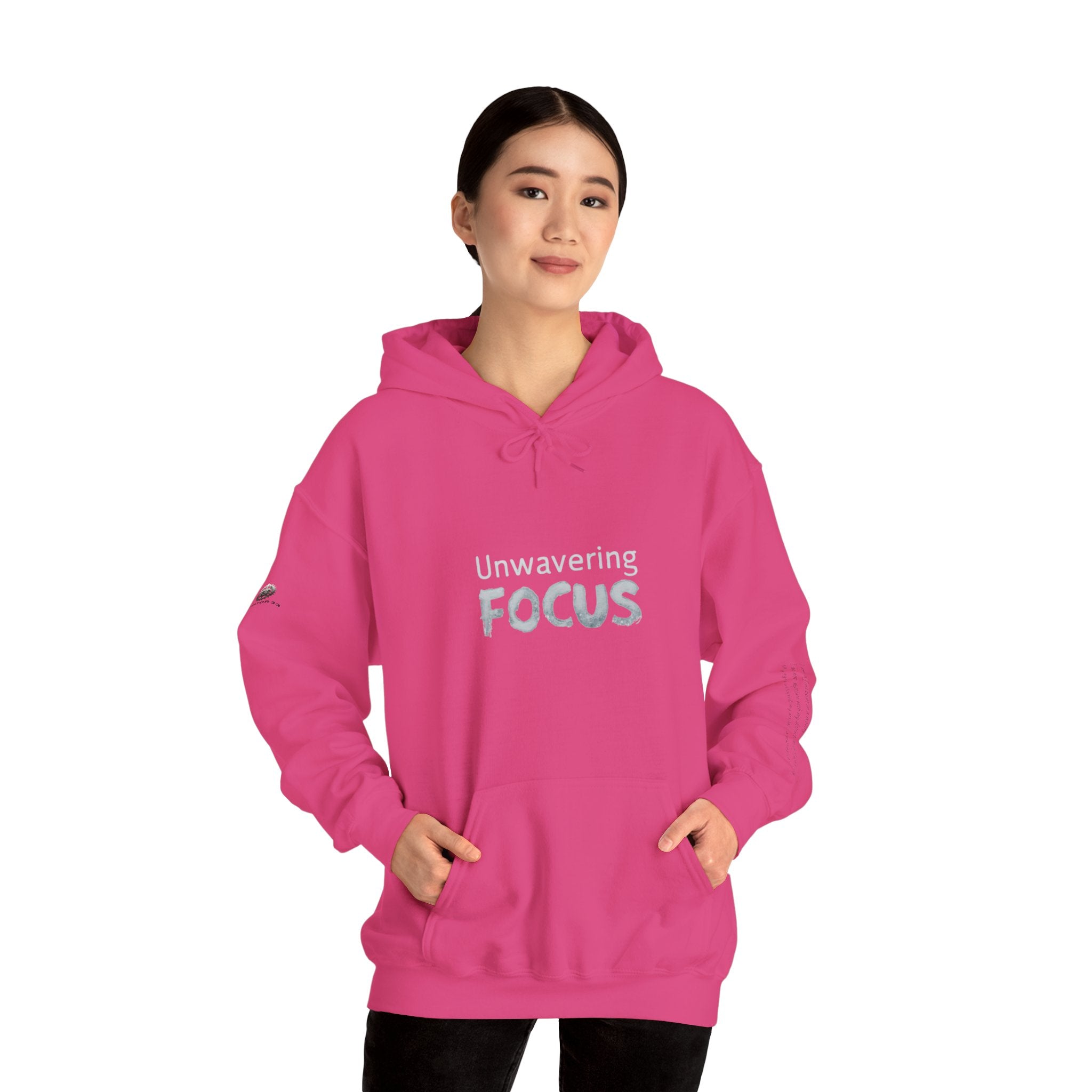 “Unwavering Focus” Hoodie- Sleeve Print Affirmation