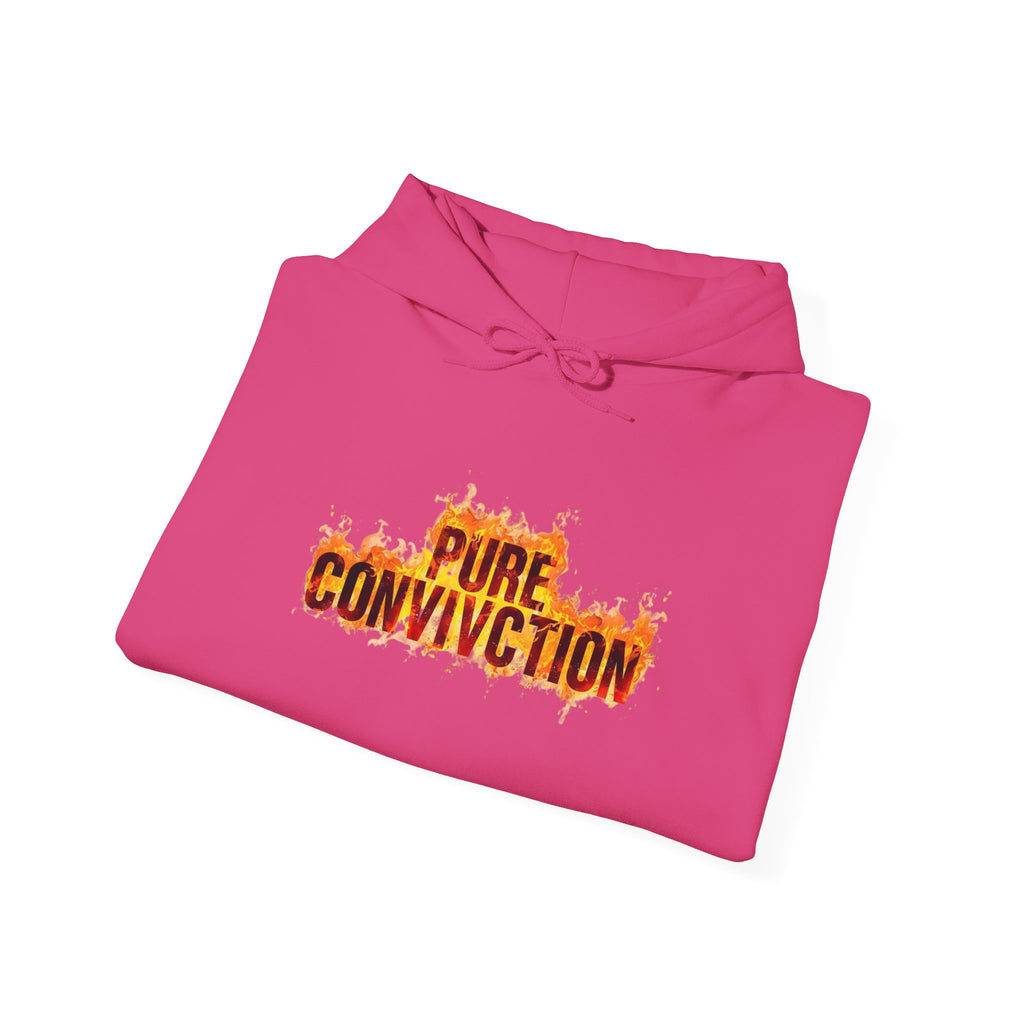 "Pure Conviction" Hoodie  - Sleeve Print Affirmation