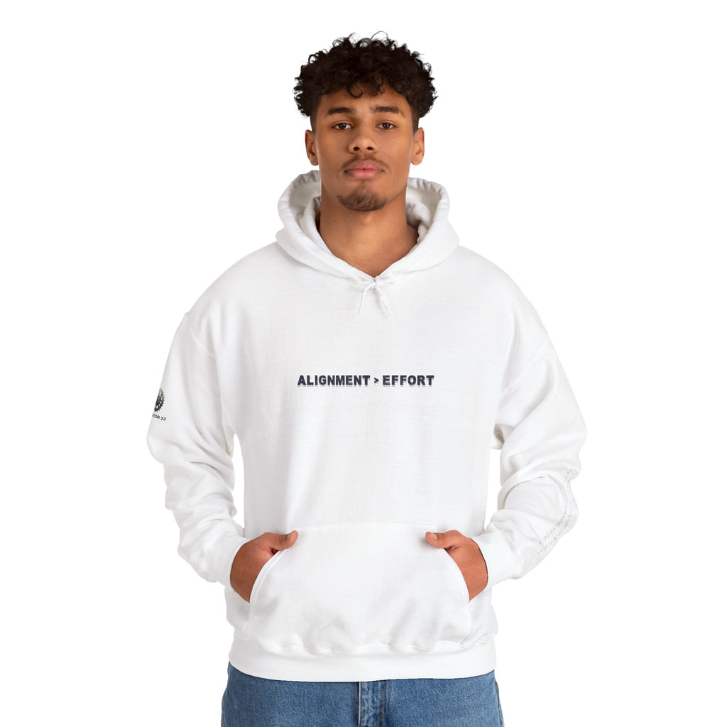 “Alignment > Effort” Hoodie - Sleeve Print Affirmation